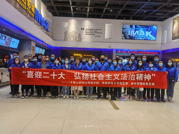 烏海供電公司多家黨支部聯(lián)合開(kāi)展“喜迎二十大，弘揚(yáng)社會(huì)主義法治精神”主題觀影活動(dòng)