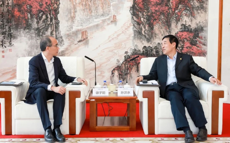 中國能建黨委副書記、總經(jīng)理孫洪水與中興通訊總裁徐子陽會談