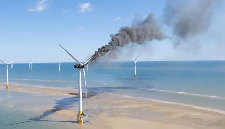 風(fēng)機起火！這座海上風(fēng)電場暫停運營