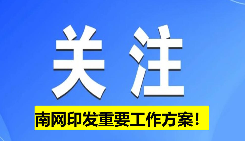 南網(wǎng)印發(fā)重要工作方案！